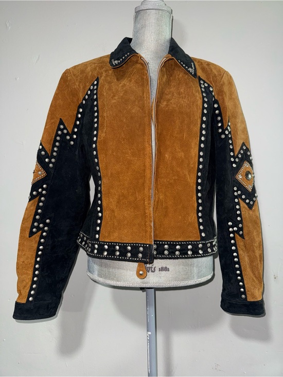 Cripple Creek Jackets & Blazers - Vintage 90’s Cripple Creek Star Studded Western Suede Leather Jacket Size XL